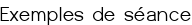 Exemples de séance
